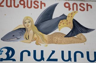 Mermaids Love Sharks - Mermaid Sign