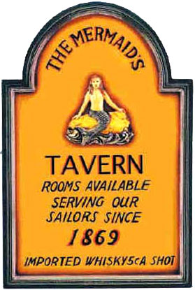 Mermaids Tavern - Mermaid Sign