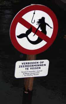 No Mermaid Fishing Sign - Mermaid Sign