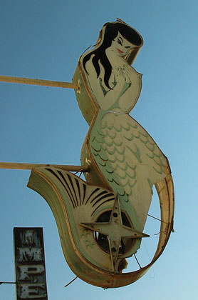 Old Vegas Hotel Mermaid - Mermaid Sign