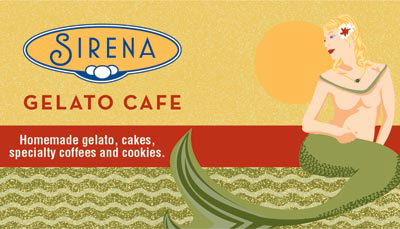 Sirena Gelato Cafe - Mermaid Sign