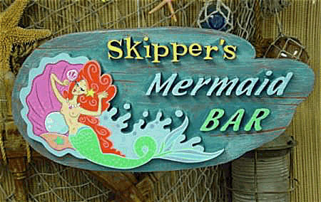 Skippers Mermaid Bar - Mermaid Sign