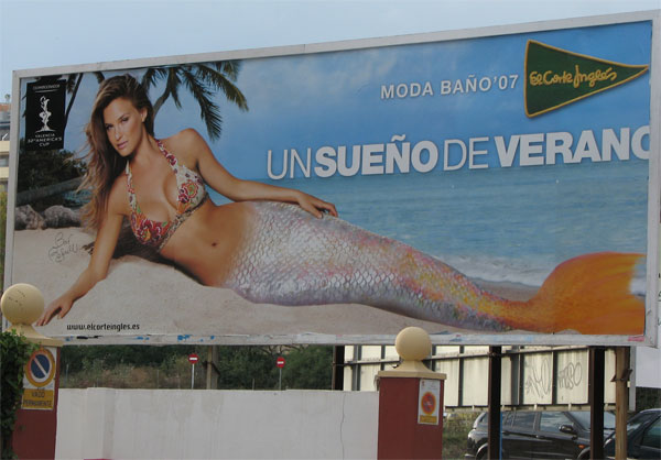 Spanish Mermaid Billboard - Mermaid Sign