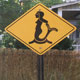 Mermaid Crossing Road Sign