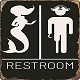 mermaid restroom sign
