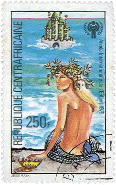 African Mermaid Stamp - Mermaid Stamp