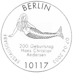 Berlin Mermaid Postmark - Mermaid Stamps