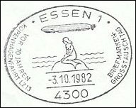 German Mermaid Postmark - Mermaid Stamp