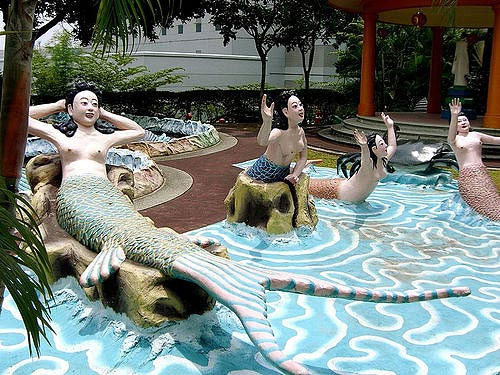 Asian mermaid statue - Mermaid Cake