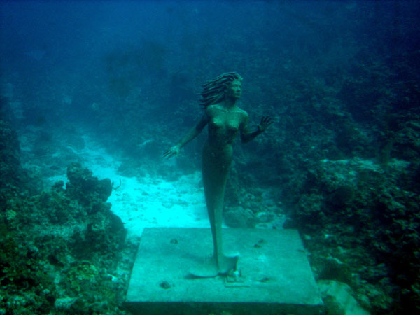 Bronze Cayman Mermaid - Mermaid Statue