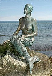 Bronze Sitting Mermaid - Mermaid Statue