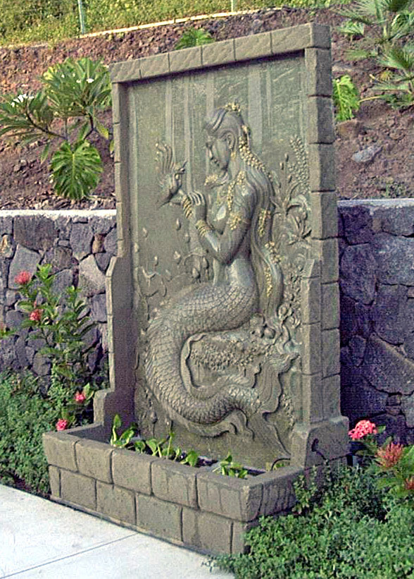 Chinese mermaid on wall - Mermaid Statue