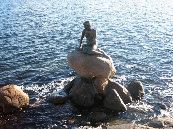 Famous mermaid in Denmark - Mermaid Statue