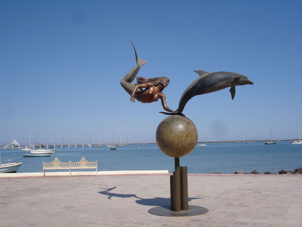 Flying Mermaid Dolphin - Mermaid Statue