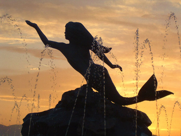 Greek mermaid in Porous - Mermaid Statue