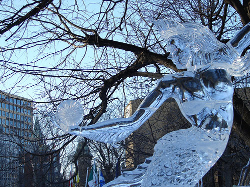 Ice mermaid in garden - Mermaid Cake