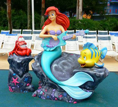 Little Mermaid Guitar - Mermaid Statue
