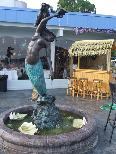 Mermaid Fountain by Bar - Mermaid Cake