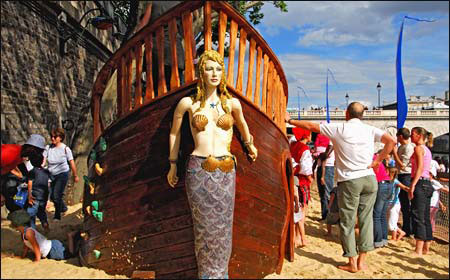Mermaid Front of Boat