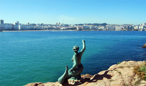 Mermaid Overlooking Bay - Mermaid Statue