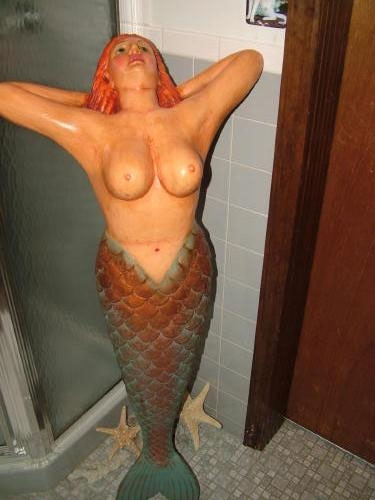 Mermaid Statue in Bathroom - Mermaid Cake