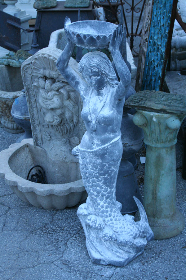 Mermaid Statue with Bowl - Mermaid Statue