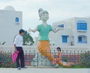 Mermaid in Monstir Tunisia - Mermaid Statue