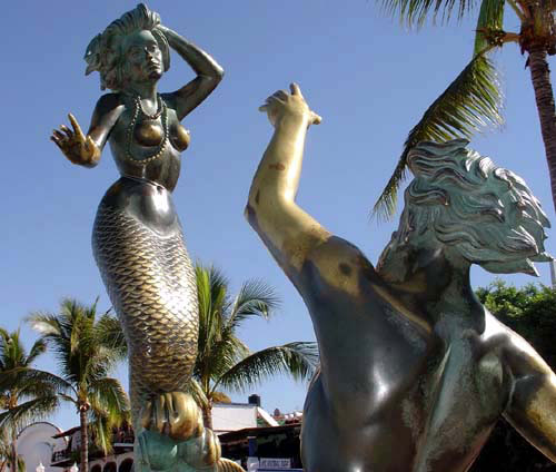 Mermaid in Puerta Vallarta - Mermaid Statue