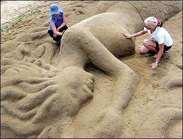 Mermaid sandcastle