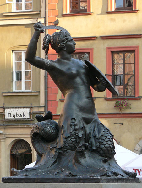 Mermaid statue in Poland - Mermaid Cake