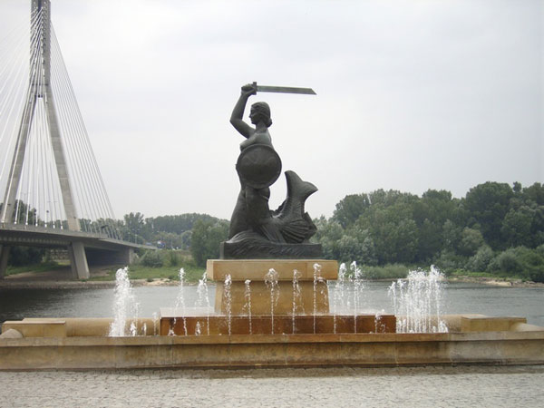 Mermaid statue in Warsaw - Mermaid Statue