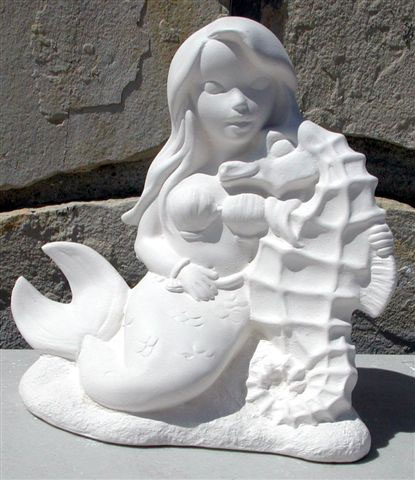 Mermaid with Seahorse - Mermaid Cake