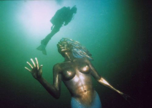 Scuba Diver and Mermaid