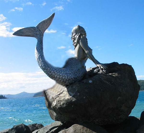 Silver Mermaid - Mermaid Statue