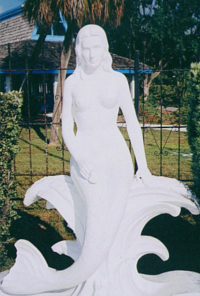 Sweet White Mermaid - Mermaid Statue