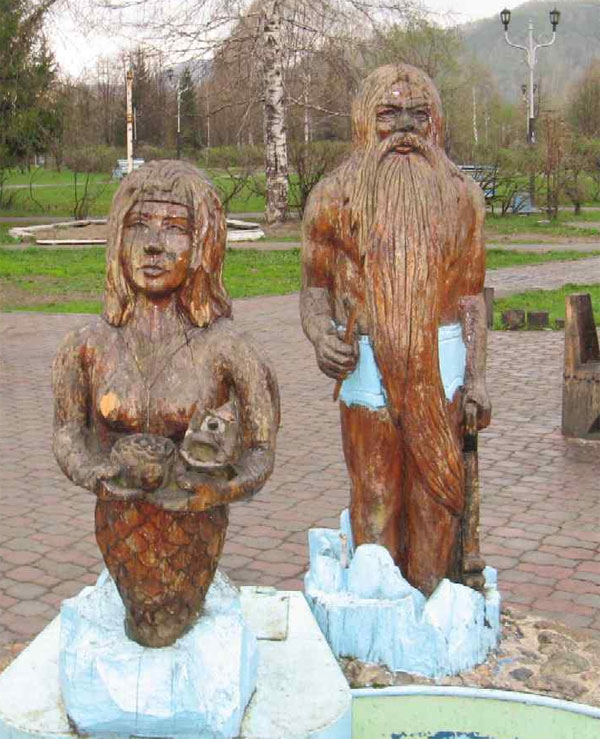 Wooden memaid - Mermaid Statue