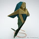 Mermaid origami statue