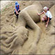 Mermaid sandcastle