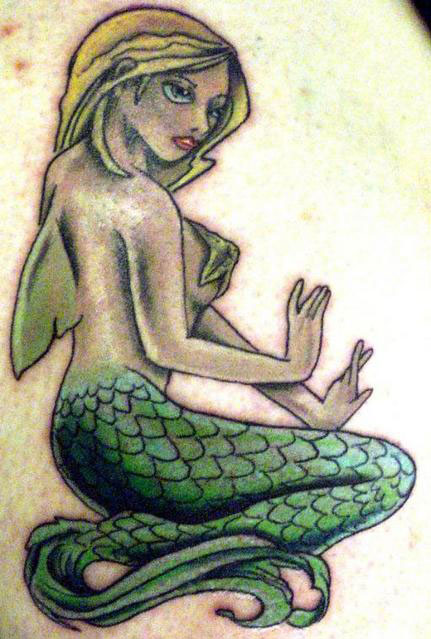 Blonde Mermaid - Mermaid Tatoo