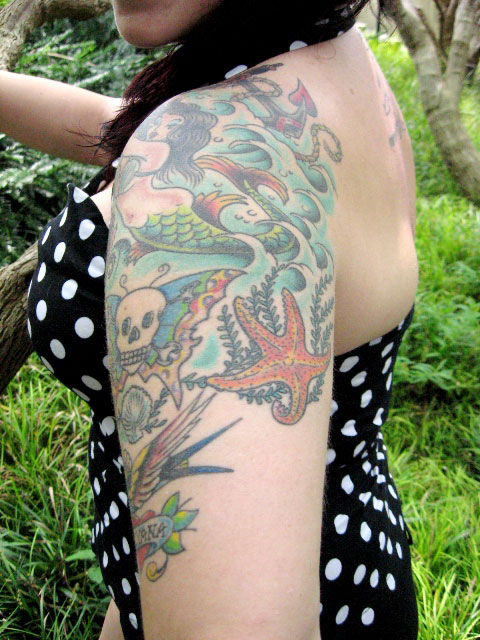 Detailed Mermaid Tattoo - Mermaid Tattoo