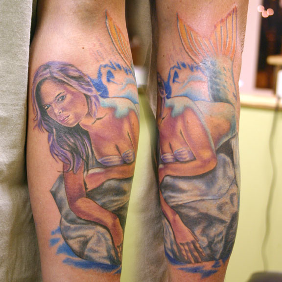 Double Mermaid Tattoo - Mermaid Tattoo