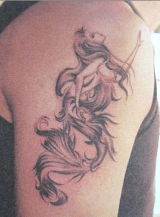 Flying Mermaid Tattoo