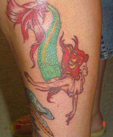 Mermaid Dive Tattoo