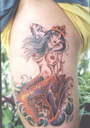 Mermaid Empress Tattoo - Mermaid Tattoo