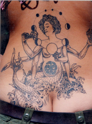Mermaid Moon Cycle Tattoo - Mermaid Tattoo