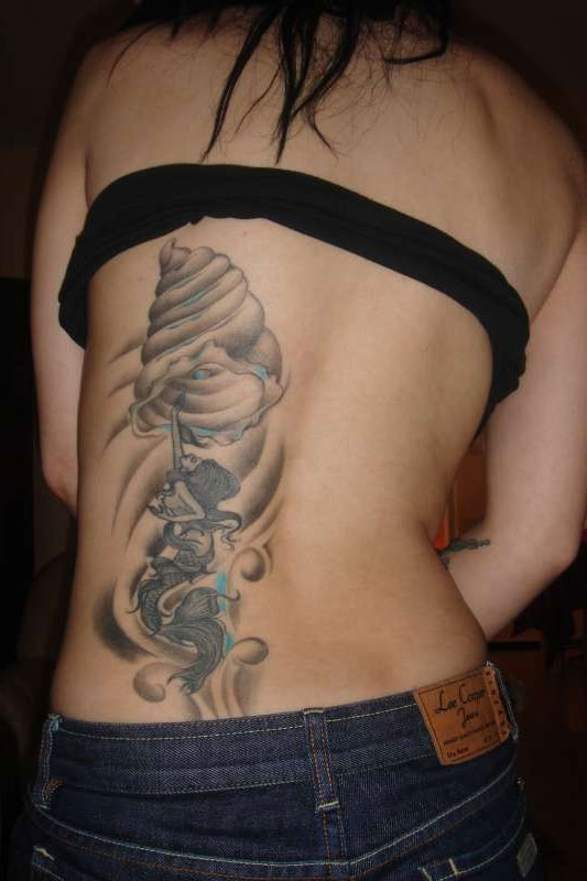 Mermaid Seashell Tattoo
