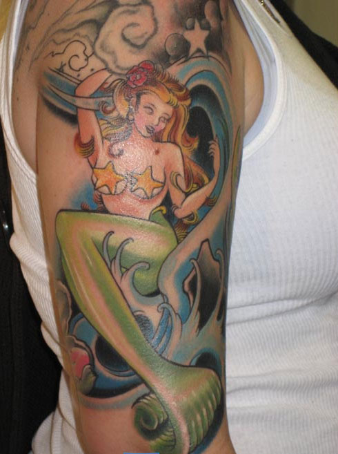 Mermaid Star Bra Tattoo