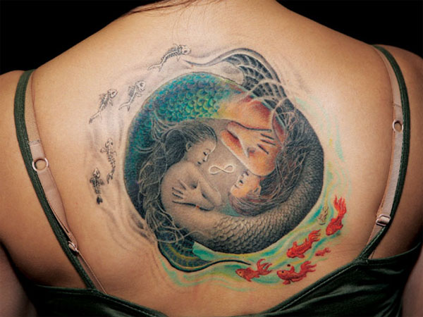 Mermaid Twins Tattoo - Mermaid Tattoo