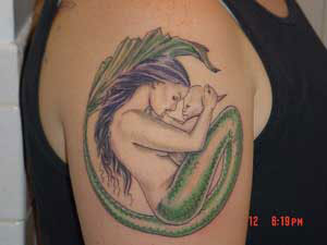 Mermaid and Newborn Tattoo - Mermaid Tatoo