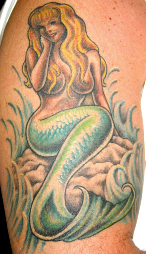 Mermaid on Cloud - Mermaid Tattoo